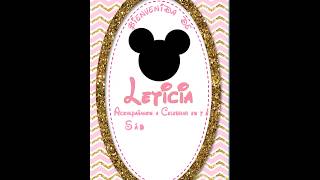 Invitación digital de Minnie Mouse Invitación digital de Minnie Mouse