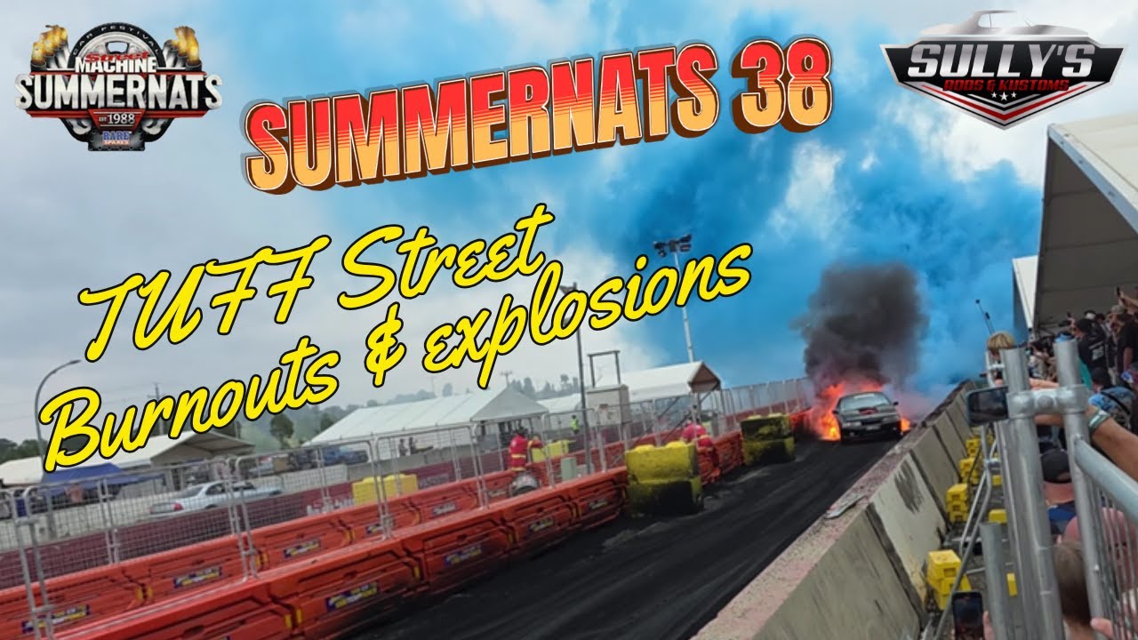 Summernats 38, Tuff Street Skid Row Burnouts & Tyre-Frying Chaos!