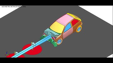 LS-DYNA: Guard Rail Head Impact