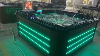 Outdoor Luxury Spas Hot Tub Bath Mage Large Spas Bathtub 6 Person Place Mage Function Outdoor