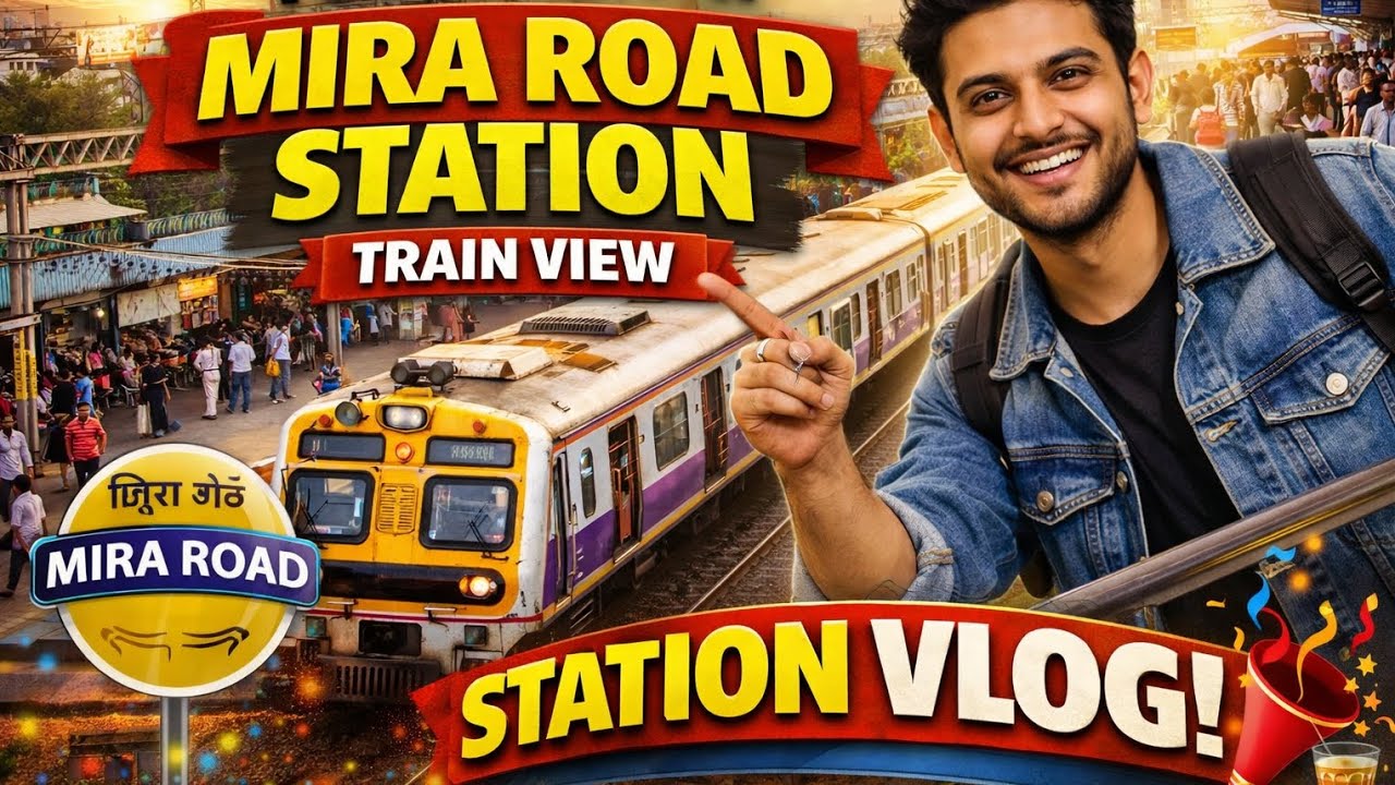 Full Masti at Mira Road Station 🚆 | Train View & Station Life Vlog