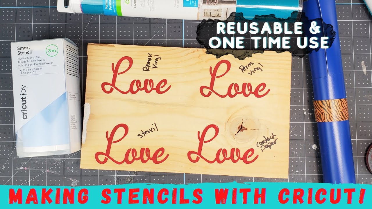 How to Make Stencils with a Cricut - Reusable and One-Time Use