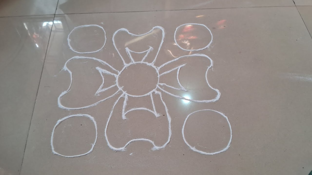 6*6 dot rangoli| best rangoli design/dots muggulu design/6 pulli kolam ...