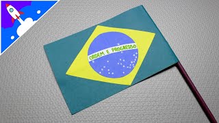 Como fazer a bandeira do Brasil de papel