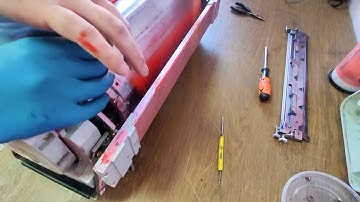 Очистка барабана ризографа Riso ошибка Т04-513 / Cleaning the risograph drum Riso error T04-513.