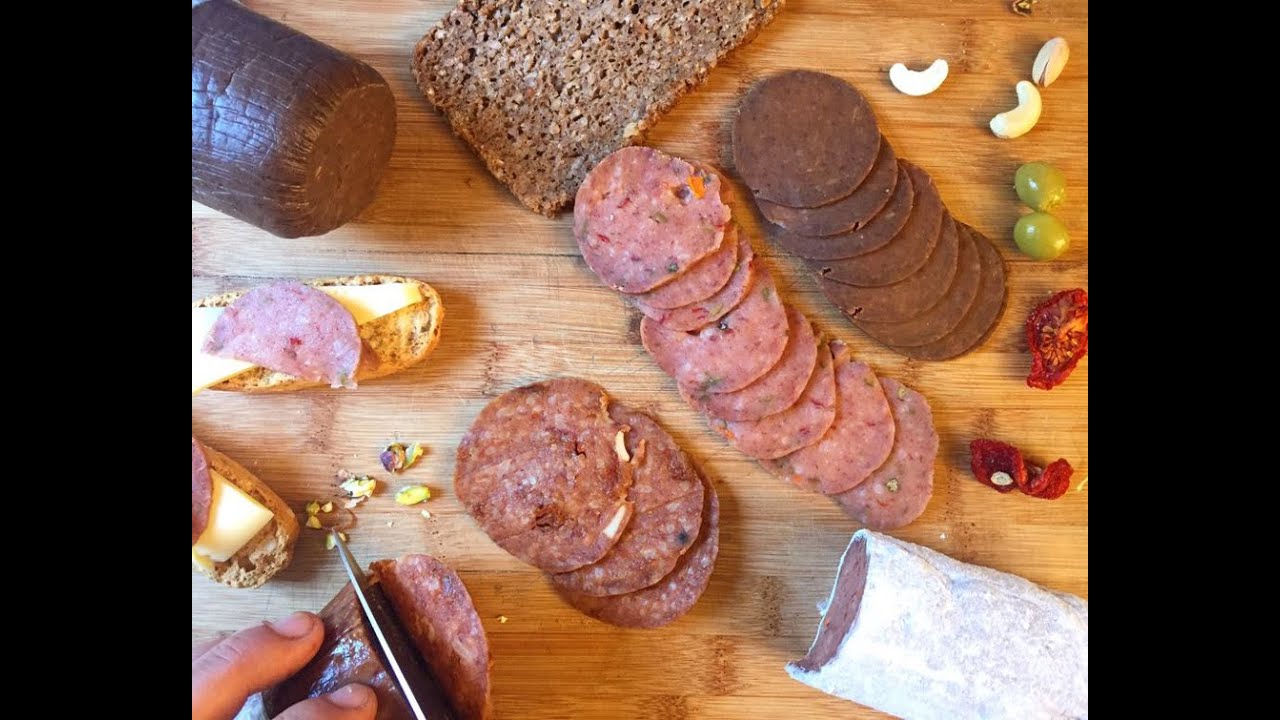 Embutidos veganos sin gluten Salami y Salchichón primavera YouTube