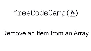 Remove an Item from an Array