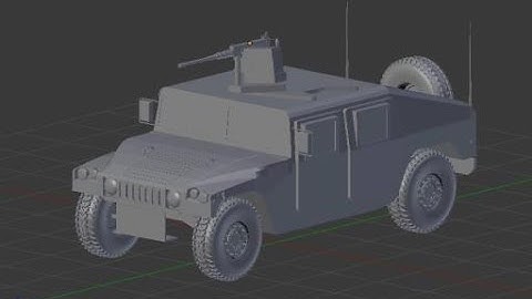Humvee modeled in Blender