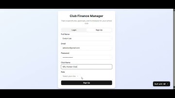 Inspirit AI Ambassadors Week 4: Vibecoding | Club Finance Manager Demo Video