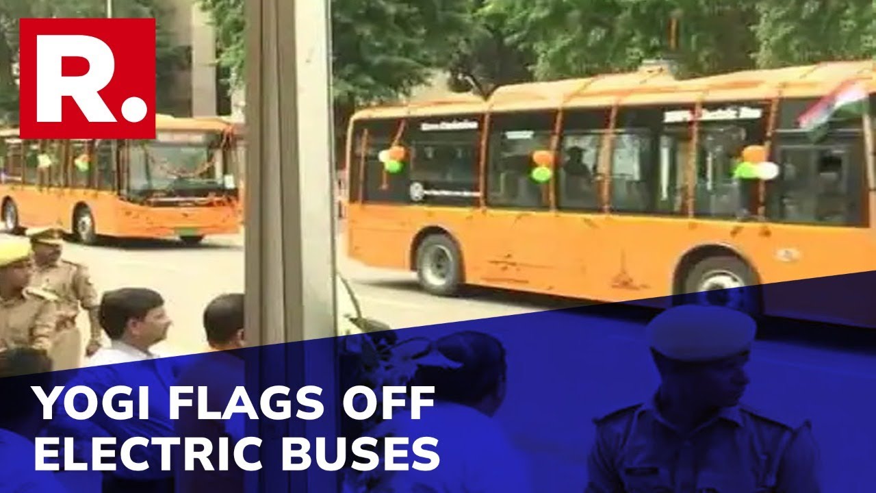 UP CM Yogi Flags Off 42 Electric Buses For Lucknow, Kanpur; 'Pollution ...