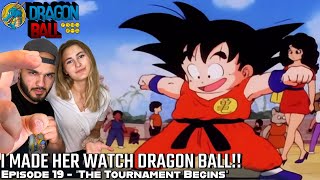 GOKU'S VERY FIRST WORLD MARTIAL ARTS TOURNAMNET!! Girlfriend's Reaction Original DB Episode 19