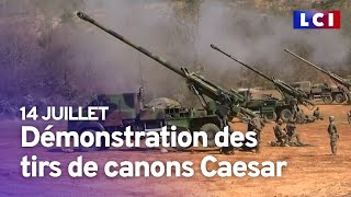 Démonstration des tirs de canons Caesar avec Denis Brogniart