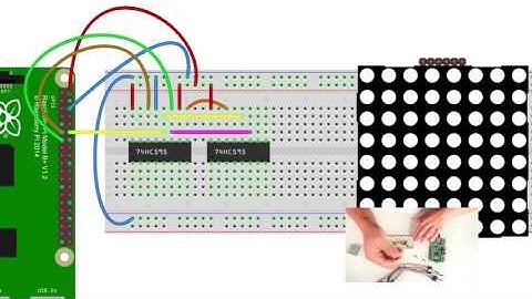 (Silent version)Tutorial for Raspberry Pi - Driving Dot-Matrix by 74HC595