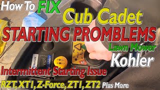 Cub Cadet WON'T START Repair Kohler Mower STARTING PROBLEM RTZ Z-Force XT1 ZT1 ZT2 No Start No Crank by Everyday I'm TECH n It 130,744 views 4 years ago 15 minutes