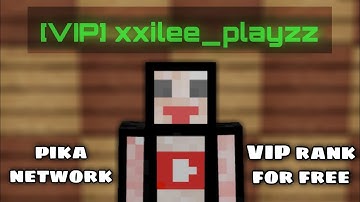 How to get vip rank for free in pika network || #minecraft #youtube #viprank ||