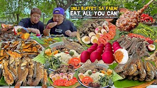 UNLI BUFFET sa BUKID "EAT ALL YOU CAN!" at FARM TOUR! Dami namin Harvest sa Bukid! Buhay Probinsya!