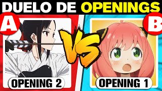 DUELO DE OPENINGS ANIME  ELIGE 1 OPENING ANIME | TRIVIA ANIME OTAKU ✅