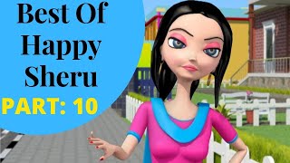 Best Of Happy Sheru || Part-10 || Funny Cartoon Animation