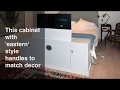 Tv lift cabinet for end of bed