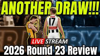 LIGHTNING STRIKES TWICE Hawks Pies Draw AGAIN Round 23 AFL 2026 Review