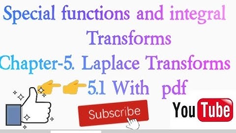 Exercise 5.1( Ch.5- Laplace transform)B.A./B.Sc.4th SEM#Special functions & integral transforms#.