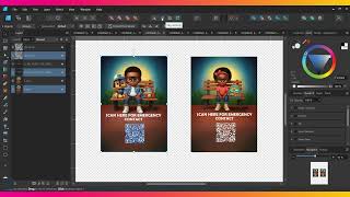 🎒✨ KIDS' SAFETY JUST GOT SMARTER! | Emergency Contact Tag with QR Code 🆘🐾 USING AFFINITY DESIGNER V2