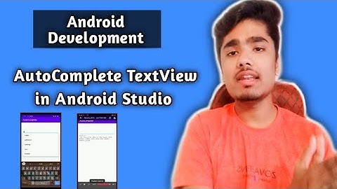 AutoComplete TextView | Android Studio | Android Development | #11