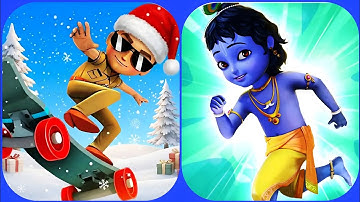 Little Singham Super Skater vs Little Krishna Gameplay 
