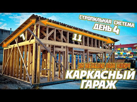 Каркасный гараж с односкатной крышей своими руками фото