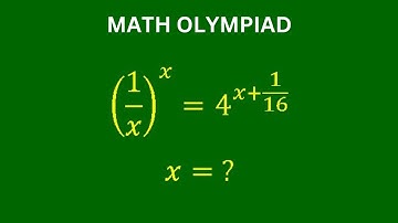 A Very Nice Math Olympiad Problem | Solve for x? | Algebra Equation