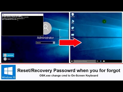 Recovery Windows 10/8/7 password when you forgotten