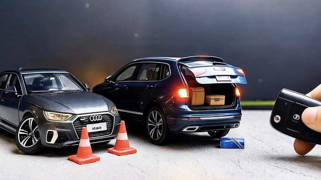 1:18 Scale Audi A4 and VW Tiguan Diecast Model Cars with a
