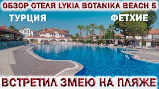 🇹🇷ТУРЦИЯ ФЕТХИЕ.🏖ОБЗОР ОТЕЛЯ LYKIA BOTANIKA BEACH FUN CLUB 5🏖️Ликия Ботаника🐍ВСТРЕТИЛ ЗМЕЮ НА ПЛЯЖЕ