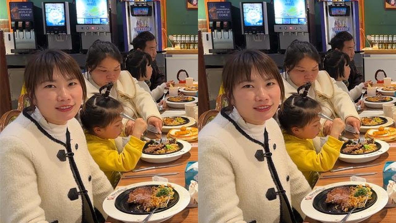 老妈兑现承诺，带儿媳和闺女吃牛排，一家人其乐融融真幸福 #新农人计划2023