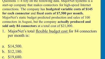 Flexible Budget Cost - Managerial Accounting