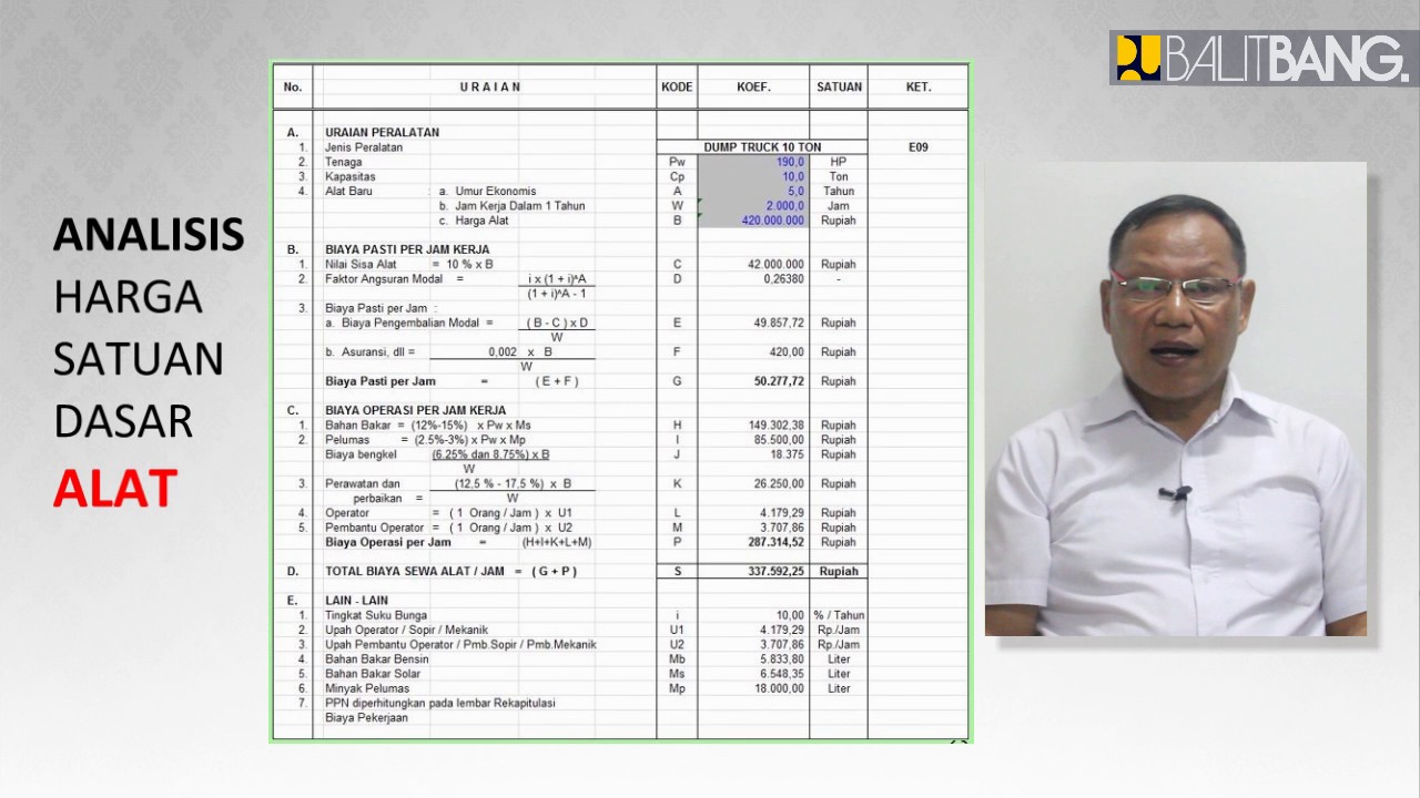  Analisa  Harga  Satuan  Pekerjaan Bina  Marga  Xls Sumber 