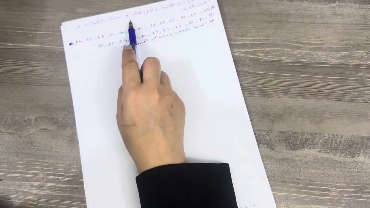 الوسط الحسابي عن طريق الوسط الفرضي/ الحالة الرابعة