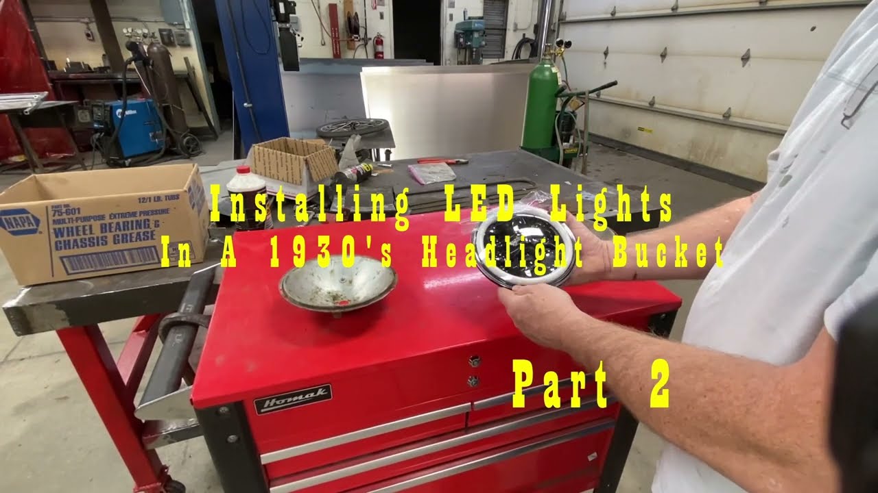 LED Headlights on a Vintage 1930's Headlight Bucket. Part 2