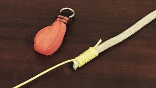 Knot tying video tutorial. Learn how to tie your throw line to your climbing line for tree climbing. Easy step by step instructions in this 