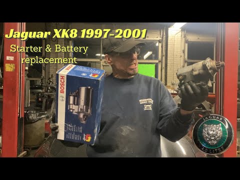 Jaguar XK8 97-01 Starter and battery replacement.
