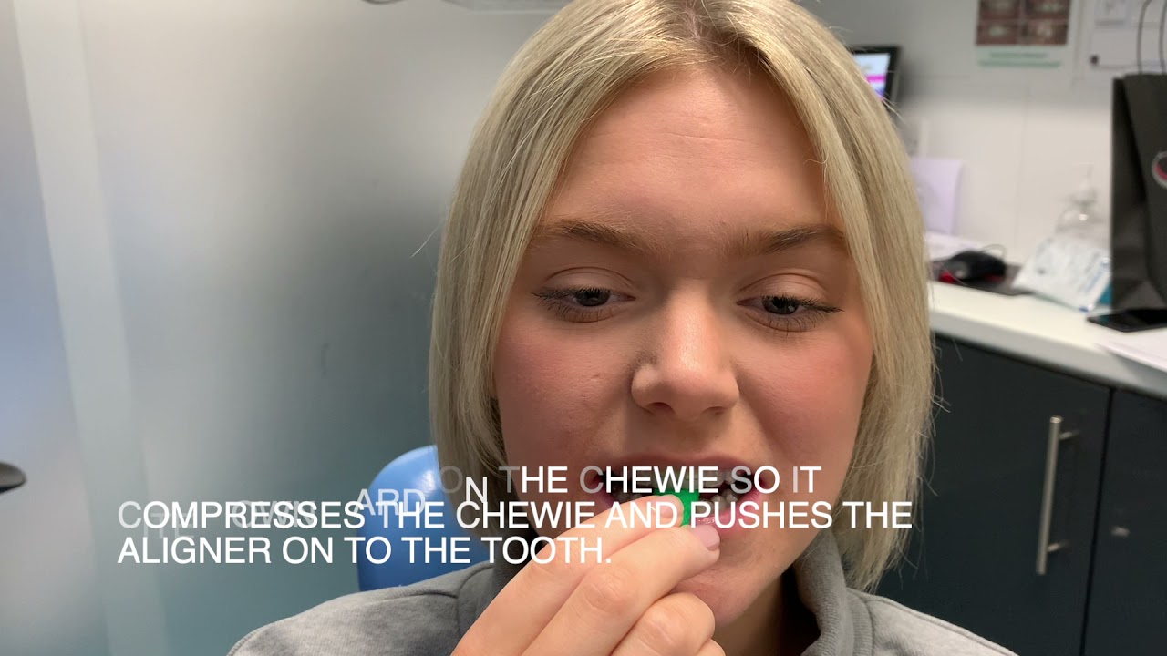 How to use a Chewie with Invisalign aligners | Heaton Mersey Orthodontics