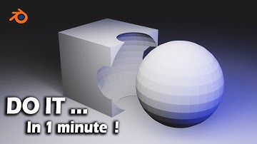 Boolean modifier and cut an object with another object in Blender  / Blender tutorial
