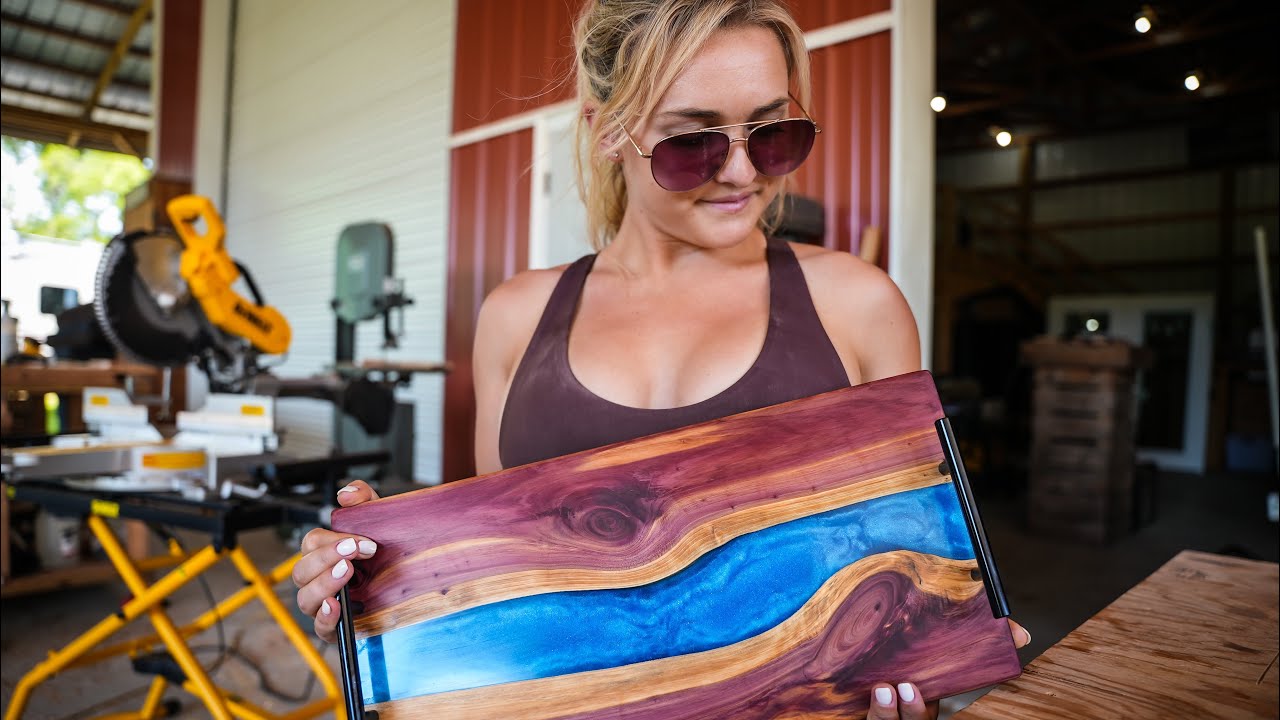 Zoe Made A Red Cedar Epoxy Charcuterie Board & You Won't Believe The Results!