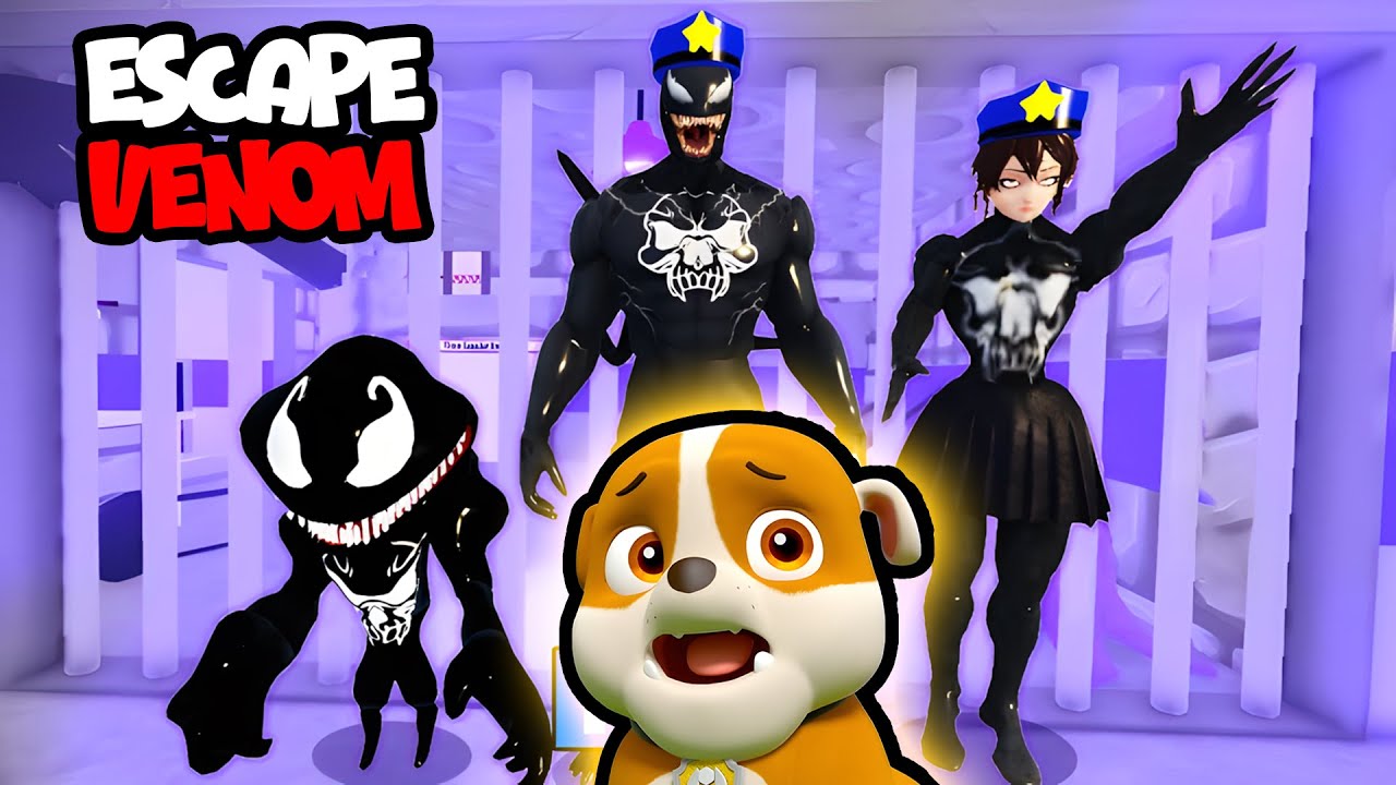 ESCAPE VENOM PRISON - ROBLOX OBBY | Roblox Funny Momnets | Rubble’s Escape in Roblox 
