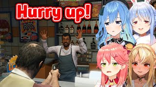 【Hololive】Our girls try to rob the convenience stores【GTA V】