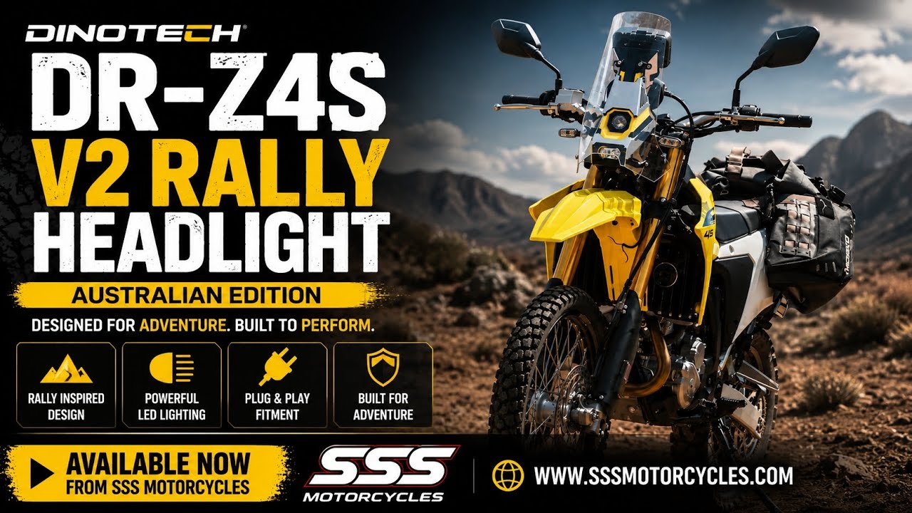 DRZ4S Dinotech Rally Headlight Australian Edition. V2 Mounting