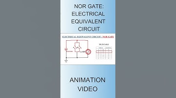Electrical Equivalent circuit of NOR Gate, #animationvideo,#electronic,  #short #electronicslab