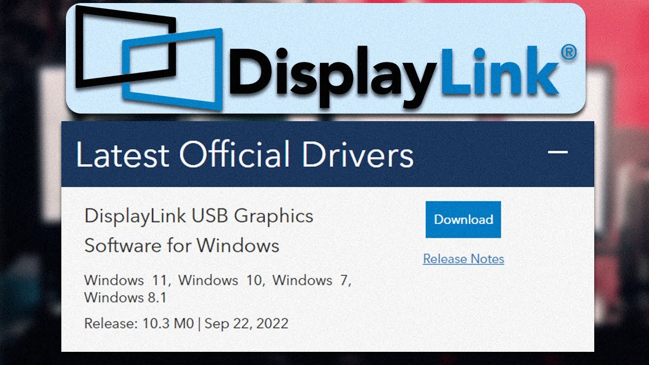 Install DisplayLink Drivers on Windows 10 Guide - YouTube