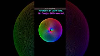 Hypnotic Rainbow Pattern in Python Turtle (colorsys + HSV) #python