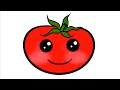تعلم رسم طماطم كيوت للأطفال 